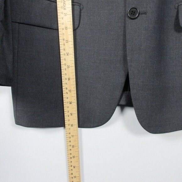 Lanificio Di Tollegno Wool Suit Set Men's Black Business Single Breasted 50 840 - Picture 8 of 16